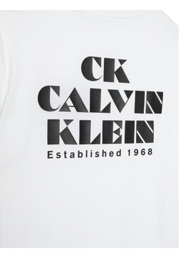Calvin Klein Jeans T-Shirt Resort Graphic LV04RG802G Biały Regular Fit. Kolor: biały. Materiał: bawełna
