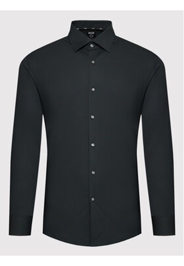 BOSS - Boss Koszula H-Hank-Kent-C1-214 50469345 Czarny Slim Fit. Typ kołnierza: kołnierzyk klasyczny. Kolor: czarny. Materiał: bawełna