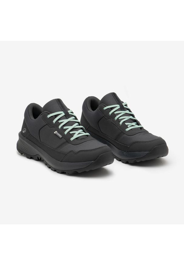quechua - Buty turystyczne damskie Quechua NH100 wodoodporne. Okazja: na spacer. Kolor: niebieski, zielony, szary, wielokolorowy. Wzór: gładki. Styl: sportowy
