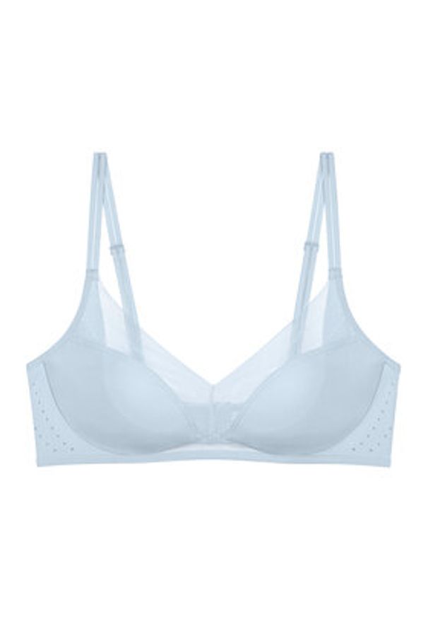 Triumph Biustonosz bezfiszbinowy Breathe & Lift Smart 10226333 Niebieski jasny. Kolor: niebieski. Materiał: syntetyk