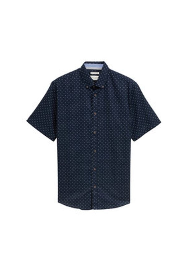Tom Tailor Koszula 1045099 Granatowy Regular Fit. Kolor: niebieski. Materiał: bawełna