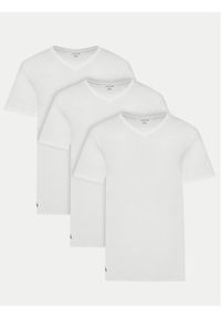 Lacoste Komplet 3 t-shirtów TH9008 Biały Slim Fit. Kolor: biały. Materiał: bawełna