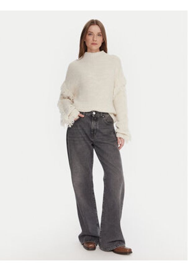 only - ONLY Sweter Molly 15363467 Beżowy Regular Fit. Kolor: beżowy. Materiał: syntetyk