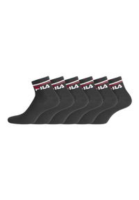 Fila Quarter skarpety 6-pack – czarne, 43-46. Kolor: czarny. Sport: bieganie