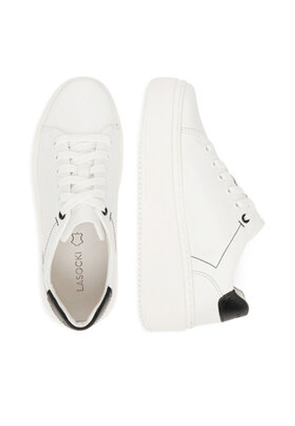 Lasocki Sneakersy WB-BILIA-04 Biały. Kolor: biały. Materiał: skóra