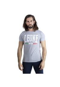 LEONE 1947 APPAREL - Męska koszulka z krótkim rękawem Leone 1947 Apparel. Kolor: szary. Materiał: tkanina. Długość rękawa: krótki rękaw. Długość: krótkie. Sport: fitness
