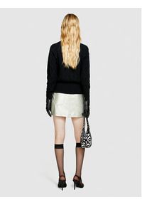 Sisley Sweter 17L3M103W Czarny Boxy Fit. Kolor: czarny. Materiał: wełna #3