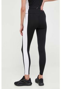 TOMMY HILFIGER - Tommy Hilfiger legginsy damskie kolor czarny wzorzyste. Kolor: czarny. Materiał: poliester, skóra, dzianina, materiał. Sport: fitness #3