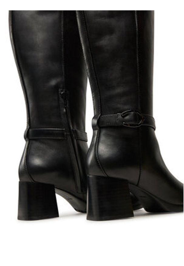 Geox Kozaki Walk Pleasure 55D D46XBD 00043 C9999 Czarny. Kolor: czarny. Materiał: skóra