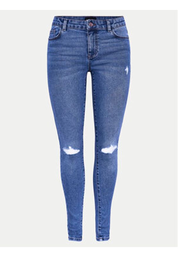Pieces Jeansy Dana 17148021 Niebieski Skinny Fit. Kolor: niebieski