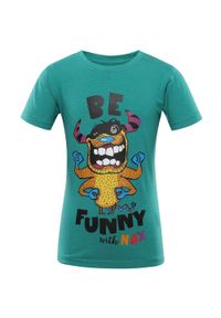 BANAX - T-shirt Nax Zaldo dla dzieci - Miękki bawełna i żywy wzór. Kolor: fioletowy. Materiał: elastan, bawełna. Wzór: nadruk