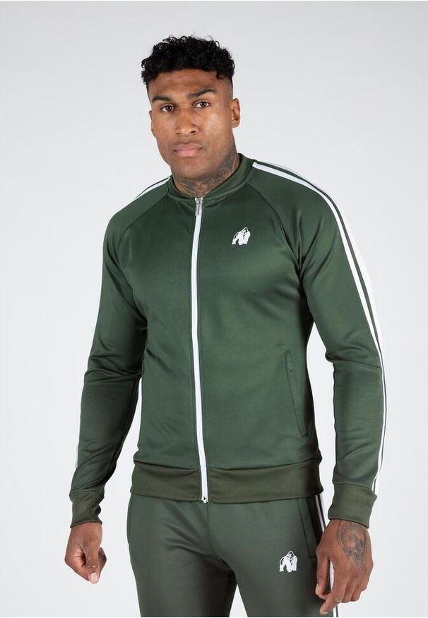 GORILLA WEAR - Riverside Kurtka dresowa - Zielony. Kolor: zielony. Materiał: dresówka. Sport: fitness