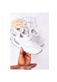 Apawwa Dziecięce Sportowe Buty Sneakersy Białe Skatepark. Zapięcie: rzepy. Kolor: biały. Materiał: materiał #5