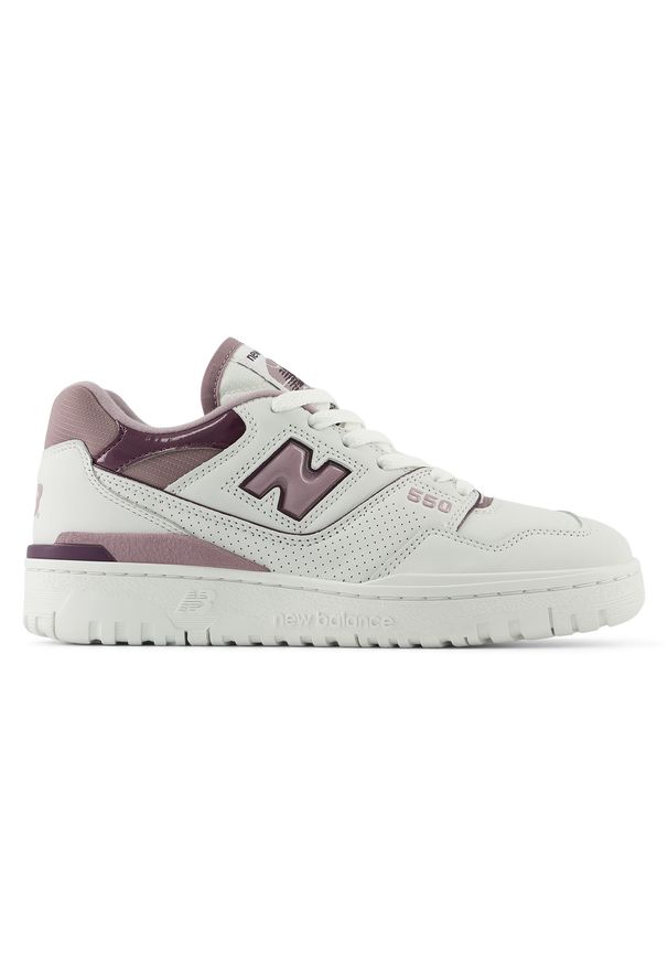 Buty damskie New Balance BBW550EF – białe. Kolor: biały. Materiał: skóra. Szerokość cholewki: normalna