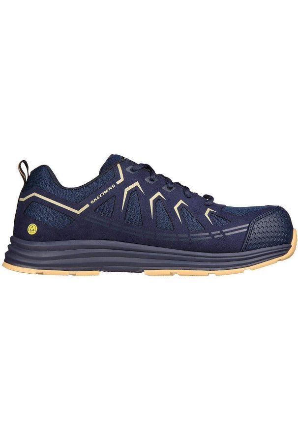skechers - Adidasy Skechers Malad, Mężczyźni. Kolor: niebieski. Materiał: materiał, syntetyk
