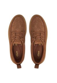 Clarks Półbuty Polden 26180865 Brązowy. Kolor: brązowy. Materiał: zamsz, skóra