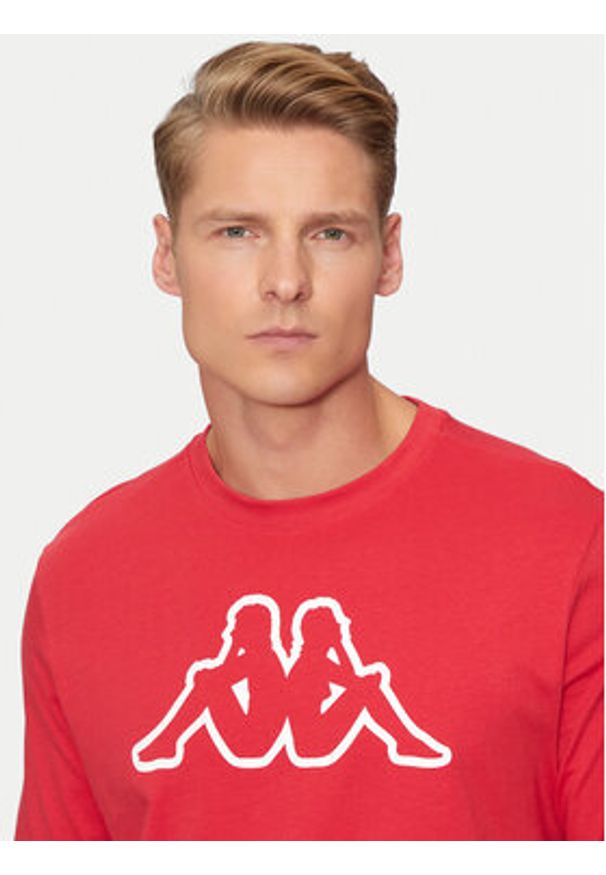 Kappa T-Shirt Logo Korpo Cromen 303HZ70 Czerwony Regular Fit. Kolor: czerwony. Materiał: bawełna