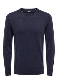 Only & Sons Sweter 22006806 Granatowy Regular Fit. Kolor: niebieski. Materiał: bawełna #4