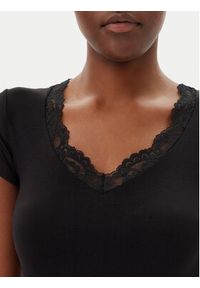 Hunkemöller Piżama Nanna 301483 Czarny Regular Fit. Kolor: czarny. Materiał: wiskoza