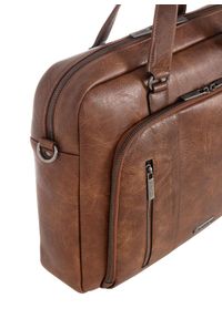 Ochnik - Torba męska. Kolor: brązowy. Materiał: skóra #3