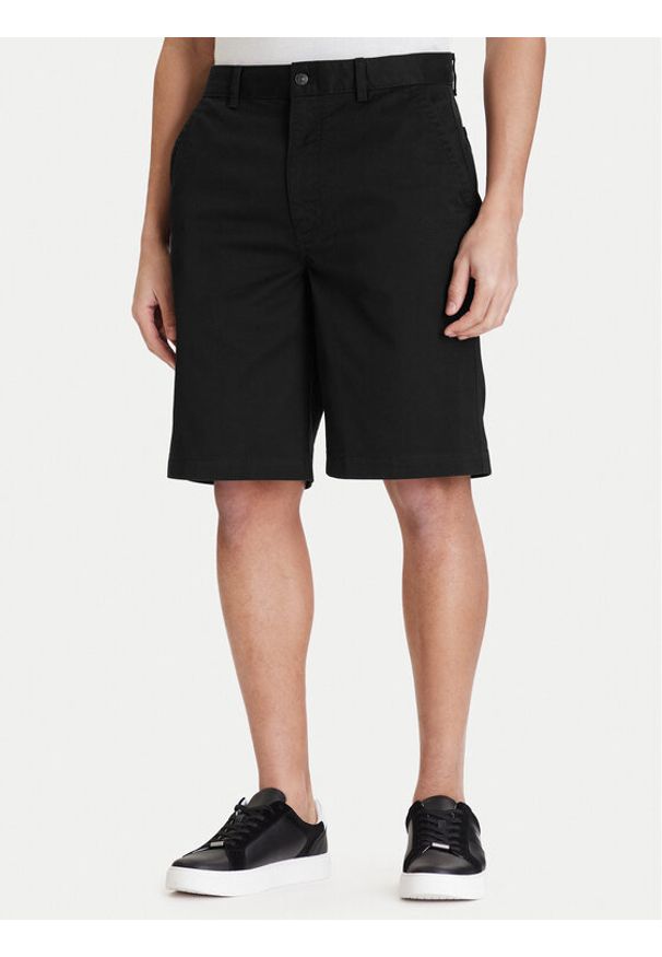 Calvin Klein Jeans Szorty materiałowe 90s LV04RD603G Czarny Baggy Fit. Kolor: czarny. Materiał: bawełna