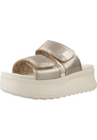 SENZA MARCA - Sandały HEY DUDE DELRAY SLIDE CLASSIC Złoty. Kolor: żółty. Materiał: tkanina, syntetyk #1