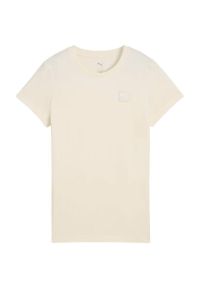 Puma - T-shirt Damski ESS Elevated. Kolor: beżowy. Sport: turystyka piesza #1