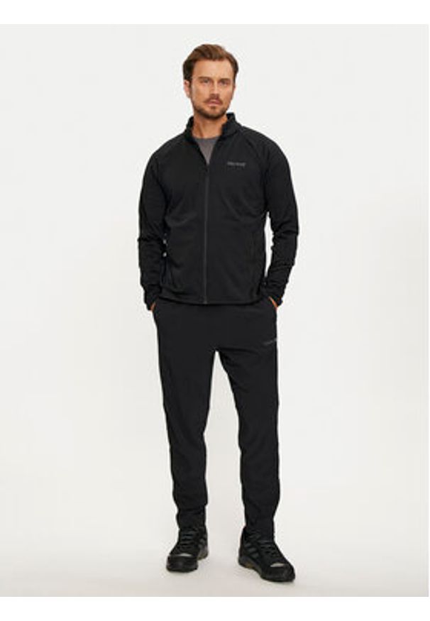 Marmot Bluza techniczna Leconte M15382 Czarny Regular Fit. Kolor: czarny. Materiał: syntetyk