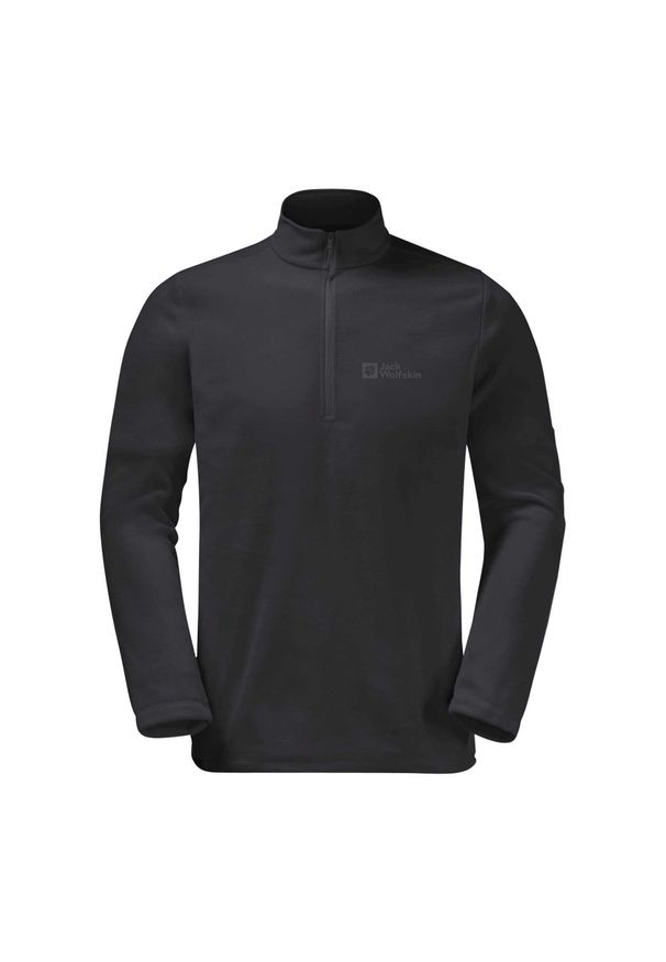 Bluza polarowa męska Jack Wolfskin Taunus HZ. Kolor: czarny, szary, wielokolorowy. Materiał: polar