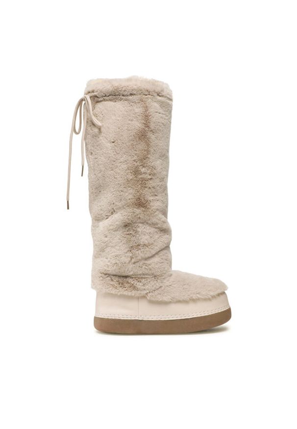 Jenny Fairy Kozaki WS19002-04A Beżowy. Kolor: beżowy. Materiał: materiał