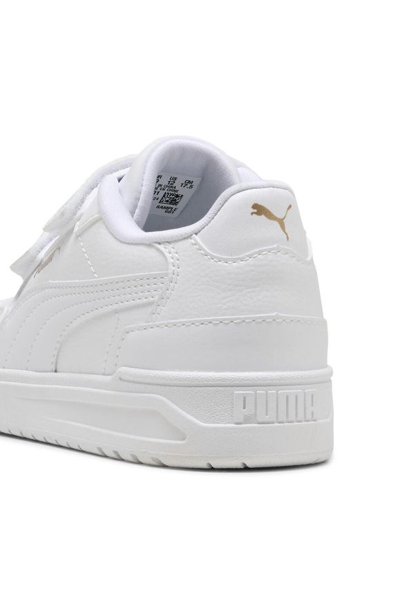 Puma - Dziecięce niskie sneakersy Shuffle Downtown PUMA White Gold. Okazja: na uczelnię. Kolor: biały, wielokolorowy, żółty. Sport: joga i pilates
