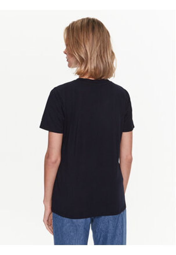 TOMMY HILFIGER - Tommy Hilfiger T-Shirt 1985 WW0WW37877 Granatowy Regular Fit. Kolor: niebieski. Materiał: bawełna