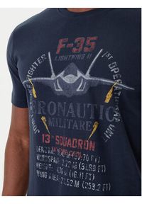 Aeronautica Militare T-Shirt 261TS2536UJ00641 Granatowy Regular Fit. Kolor: niebieski. Materiał: bawełna #4