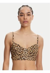 NORMA KAMALI Góra od bikini KK324YPL325656 Brązowy. Kolor: brązowy. Materiał: syntetyk