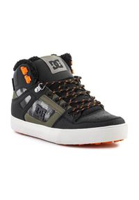 DC Shoes - Buty do chodzenia męskie DC Pure High-top. Zapięcie: sznurówki. Kolor: zielony. Materiał: materiał, skóra, syntetyk. Szerokość cholewki: normalna