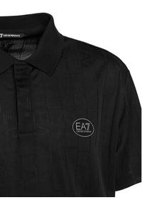 EA7 Emporio Armani Polo 7M001287 AF22277 Czarny Regular Fit. Typ kołnierza: polo. Kolor: czarny. Materiał: syntetyk #4