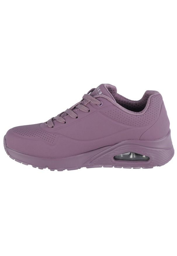 skechers - Buty sportowe Sneakersy damskie, Skechers Uno-Stand on Air. Kolor: fioletowy. Materiał: guma, materiał, tkanina, syntetyk. Sport: turystyka piesza