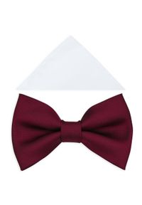 Modini - Bordowa muszka męska w mikrowzór A401. Kolor: czerwony. Materiał: poliester, tkanina. Styl: elegancki #1