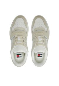 Tommy Jeans Sneakersy Tjw Retro Basket Flatform Velcro EN0EN02573 Écru #3