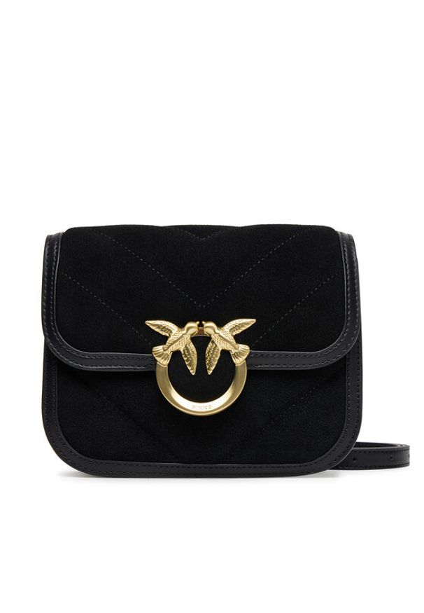 Pinko - PINKO Torebka Love Box Bag Fl Mini AI 25-26 PLTT 104297 A2JH Czarny. Kolor: czarny. Materiał: skórzane
