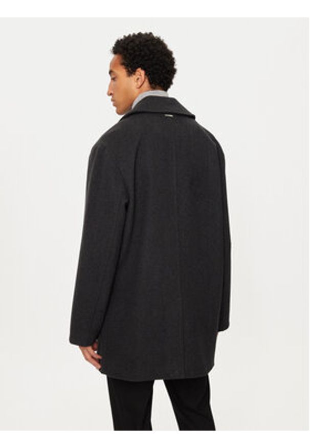 Michael Kors Płaszcz wełniany CF42083BQA Szary Oversize. Kolor: szary. Materiał: syntetyk