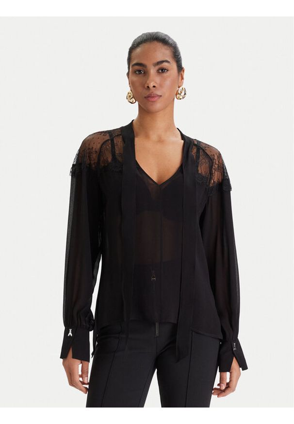 Patrizia Pepe Bluzka 8C0859/A692-K103 Czarny Regular Fit. Kolor: czarny. Materiał: wiskoza