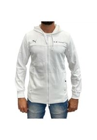 Puma - Bluza Męska Motorsport BMW Z Pełnym Zamkiem Błyskawicznym. Kolor: biały