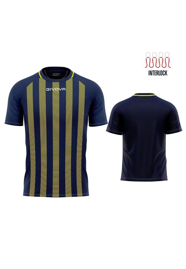 T-shirt Givova Rugby - Komfort i Trwałość. Kolor: żółty, wielokolorowy. Materiał: poliester. Sport: piłka nożna, fitness, kolarstwo