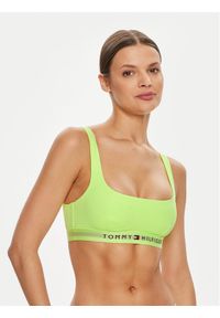 TOMMY HILFIGER - Tommy Hilfiger Góra od bikini UW0UW04108 Zielony. Kolor: zielony. Materiał: syntetyk
