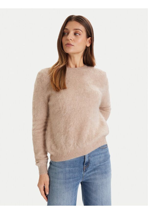 ViCOLO Sweter 22066F Beżowy Regular Fit. Kolor: beżowy. Materiał: kaszmir