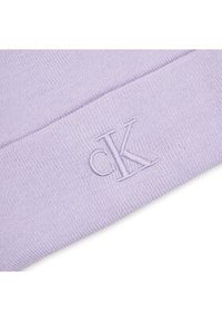 Calvin Klein Jeans Czapka Monogram Embro Beanie K60K612319 Fioletowy. Kolor: fioletowy. Materiał: materiał