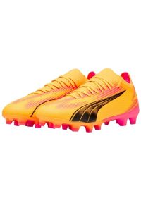 Buty piłkarskie Puma Ultra Match FG/AG 107754 03 pomarańczowe. Kolor: pomarańczowy. Szerokość cholewki: normalna. Sport: piłka nożna #4