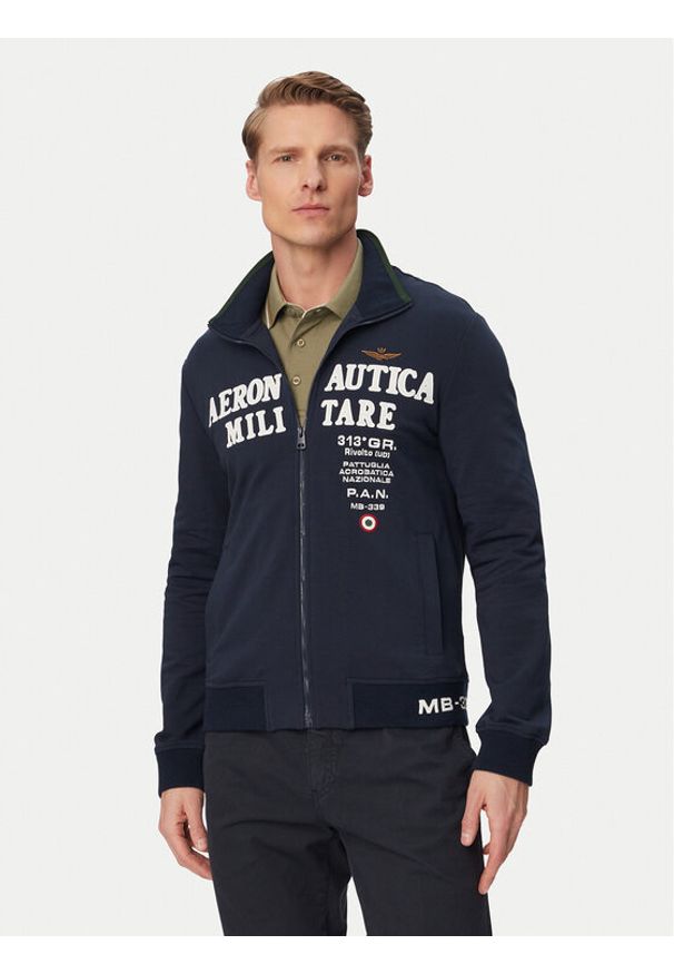 Aeronautica Militare Bluza 261FE2105UF00683 Granatowy Regular Fit. Kolor: niebieski. Materiał: bawełna