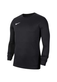 Koszulka sportowa dla dzieci Nike Park VII. Kolor: czarny. Długość rękawa: długi rękaw. Technologia: Dri-Fit (Nike). Sport: piłka nożna